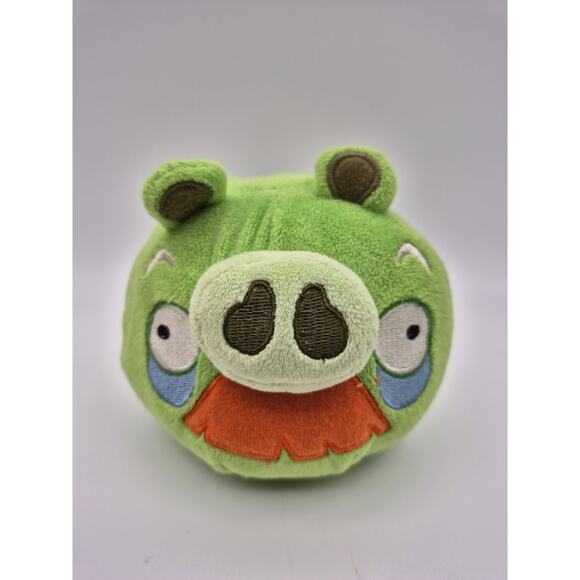 Angry Birds Foreman Grandpa Mustache Green Pig Plush 2010 Commonwealth No Sound - Picture 1 of 6